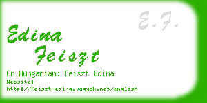 edina feiszt business card